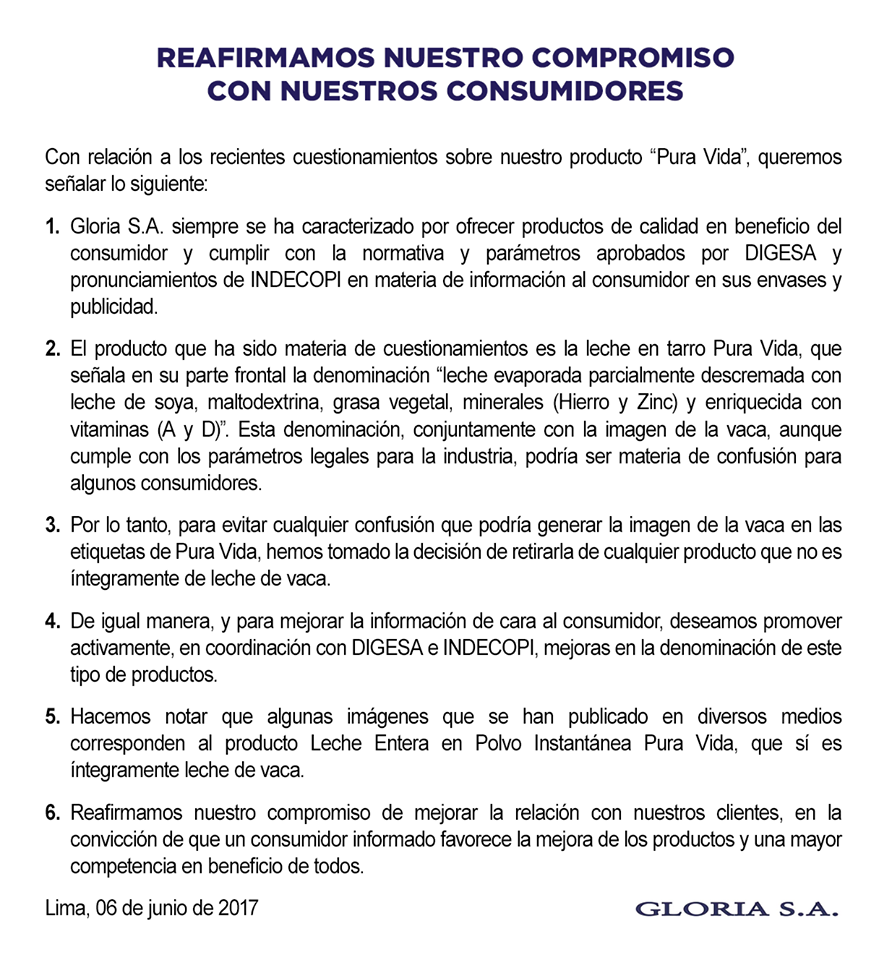 Caso Gloria: Cuando una lovemark busca salvar su reputación 4 18882287 1344563588912893 205425681233900806 n