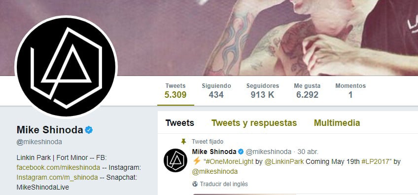 Linkin Park presenta nuevo logotipo en memoria de Chester Bennington 2 mike shinodfa 1
