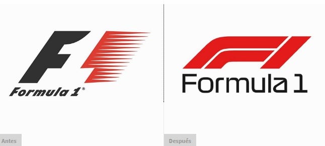 Fórmula 1 cambia de logo después de 23 años 2 antes y despues formula 1