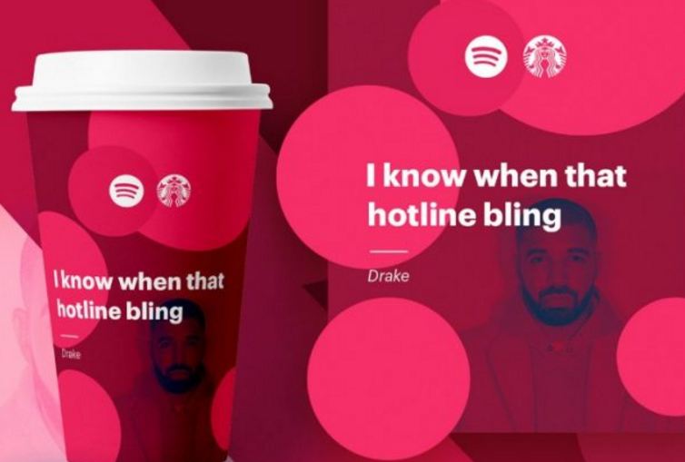 ¿Starbucks y Spotify cocrean una campaña juntos? 1 drake 1