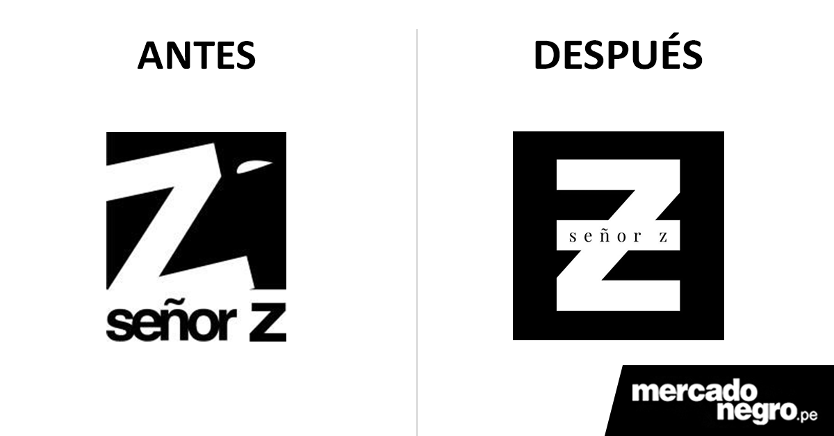 Señor Z renueva su logo por sus 7 años 1 SENORZ ANTES Y DESPUES