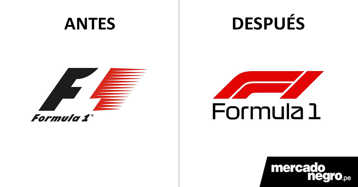 Fórmula 1 cambia de logo después de 23 años 1 ANTES Y DESPUES FORMULA 1