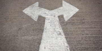 left and right road sign on the road 1373 218