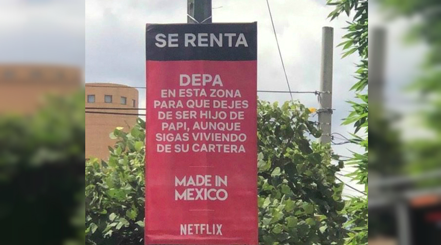 Netflix sigue destilando creatividad con este anuncio en calles de México 1 made in mexico