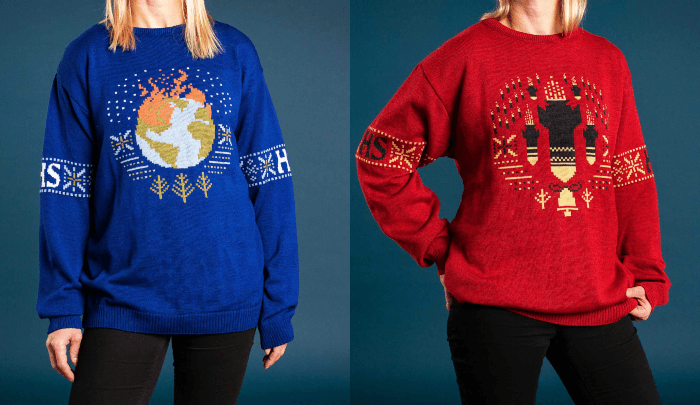 Periódico utiliza malas noticias y las hace chompas navideñas 1 ugly sweaters 00