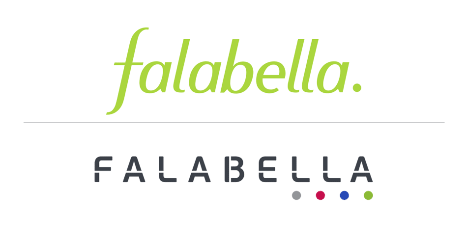 Falabella cambia logo de su holding corporativo 1 antes y depues falabella
