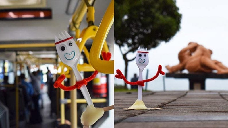 El tierno 'Forky' de 'Toy Story 4' pasea por calles de Lima 1 cropped Forky en lima toy story 4 1
