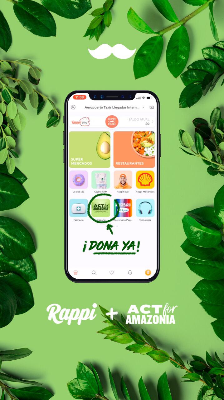 Rappi y Act For Amazonia se unen a favor del Amazonas 1 RAPPI AMAZONAS2