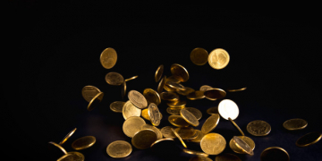 falling gold coins money dark background 26018 1483 1