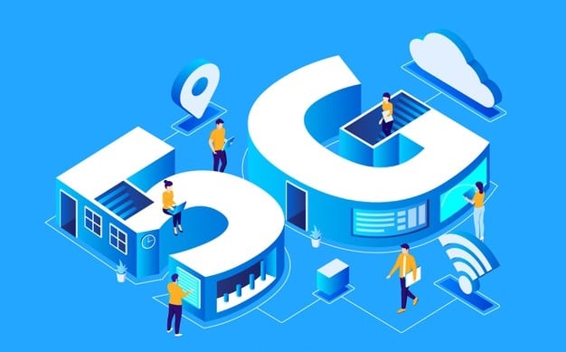 La tecnología 5G cambiará el mundo del social media 1 isometric 5g concept background 23 2148262308