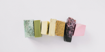 row colorful soap bars white background 23 2147971424