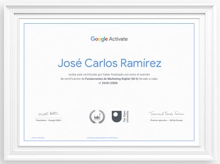 certificado google activate