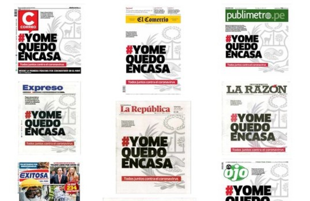Principales diarios peruanos publican la misma portada contra el coronavirus 1 coronavirus peru cuarentena diarios peruanos 1 1