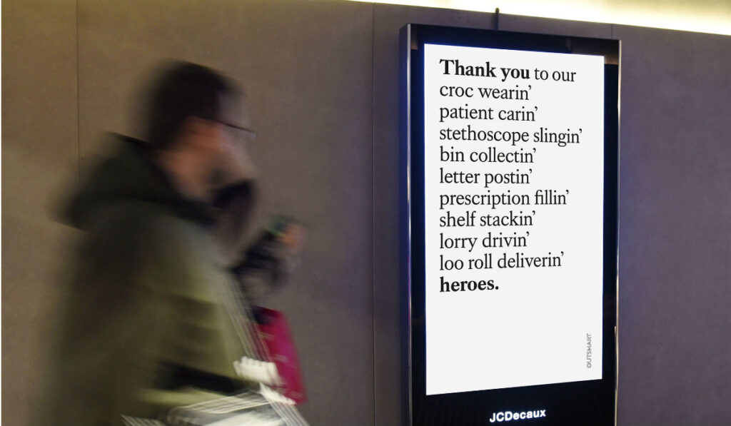 DOOH da las gracias al personal esencial en todo Reino Unido 2 DOOH
