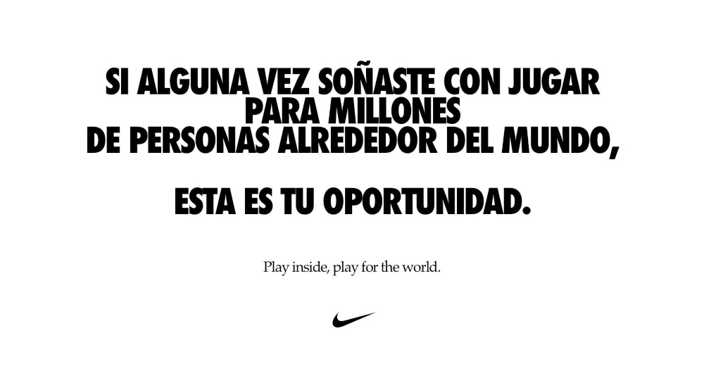 Cambios de logos y paquetes premium gratis, las acciones que realizaron las marcas por la pandemia 4 nike frase coronavirus