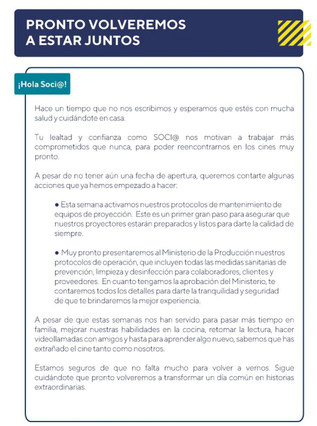 Cadenas de cine alistan protocolos y anuncian pronta reapertura 3 protocolos