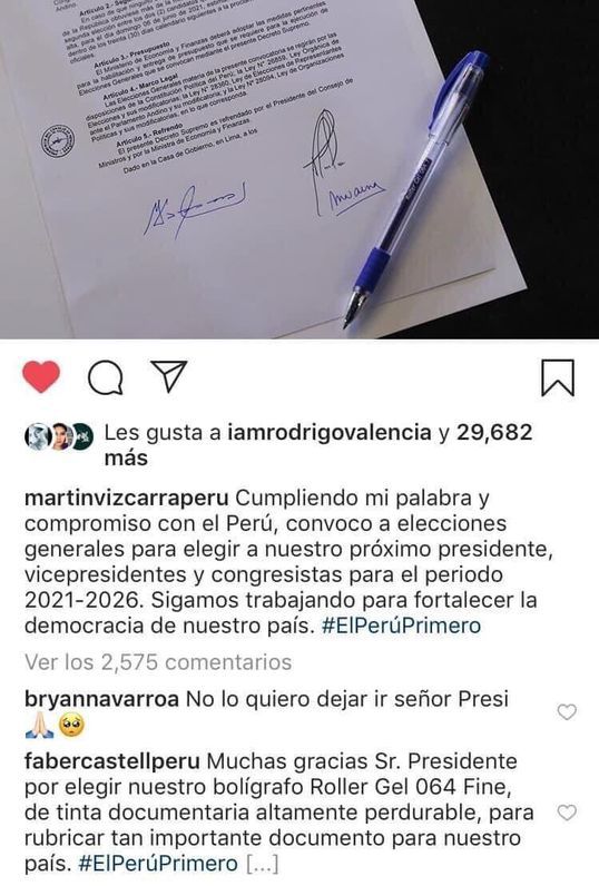 Faber Castell agradece a Vizcarra por preferir sus bolígrafos 2 Faber Castell agradece a Vizcarra por preferir sus bolígrafos