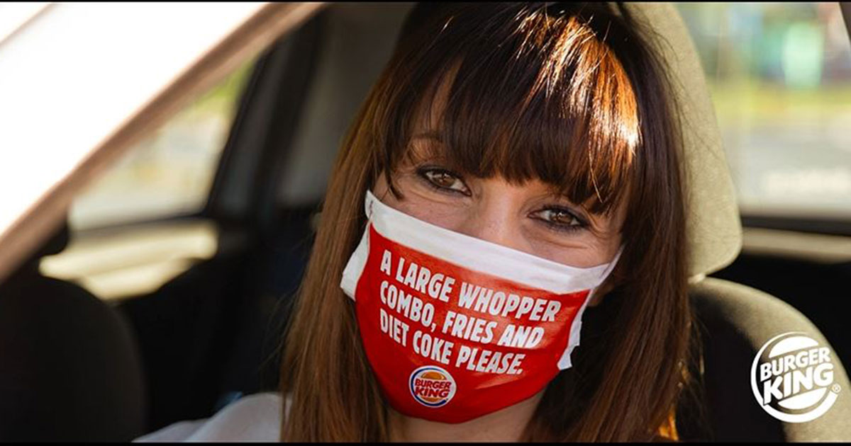 Burger King confecciona mascarillas con los pedidos de sus clientes 1 bk3