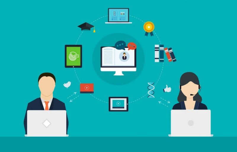 Trabajadores en entorno digital
