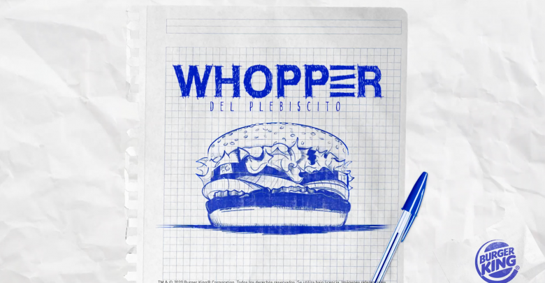 Burger King y Uber Eats promueven el voto en Chile con “El Whopper del Plebiscito” 2 "El Whopper del Plebisictio"