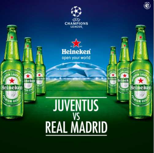 Anuncia de Heineken, referente a los tipos de campañas publicitarias 