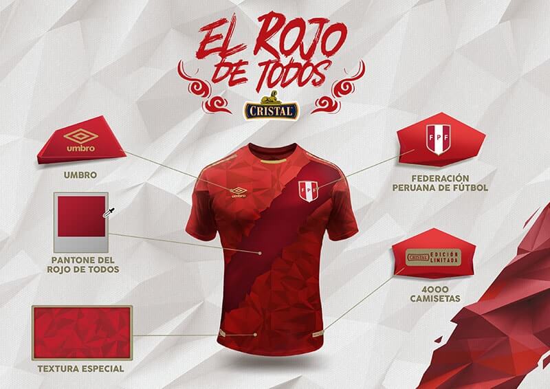 Cerveza Cristal auspiciador de la seleccion peruana