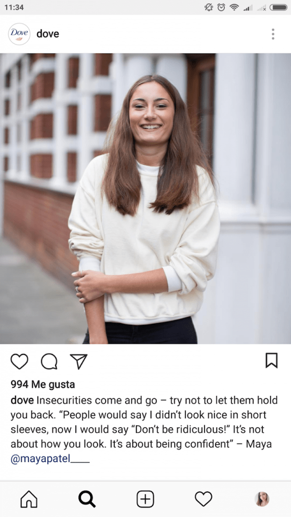 ¿Qué es el Storytelling? Y ejemplos 3 storytelling de la marca dove con una mujer