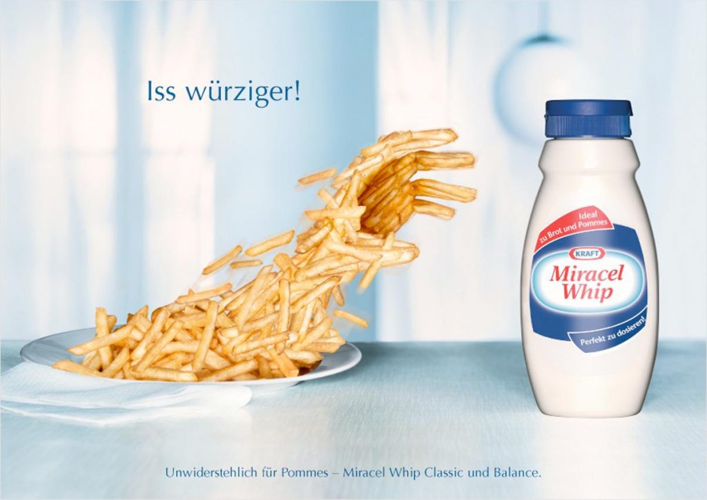 Ejemplo de publicidad creativa para impulsar una marca de mayonesa