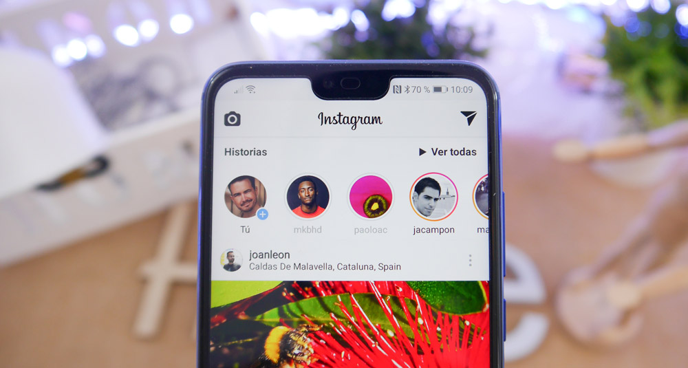 8 cursos de instagram gratuitos en Facebook Business 3 Interfese de instagram mostrando las stories