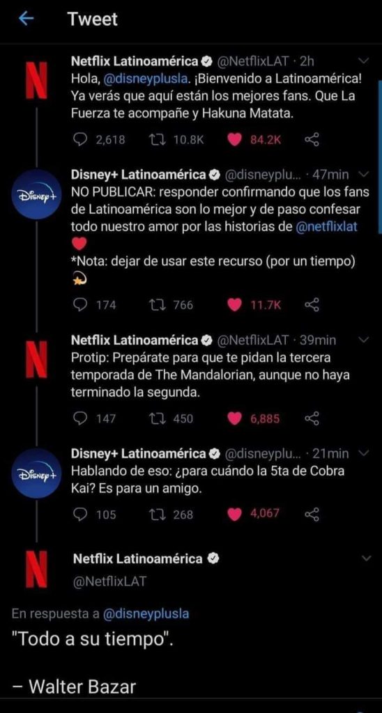 Netflix da consejos de bienvenida a Disney+ tras su llegada a Latinoamérica 2 netflix