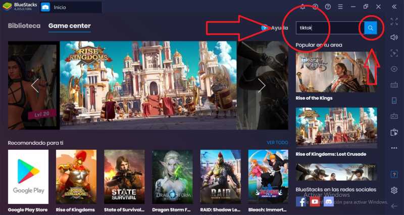 ¿Cómo descargar e instalar Tik Tok en mi PC? 7 Hacer la busqueda de tik tok