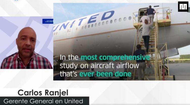 United Airlines: "la experiencia satisfactoria pasa por brindar seguridad en términos de higiene y salud" 1 Captura 2