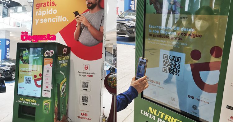Degusta, la primera máquina expendedora de productos gratuitos en el Perú 1 Degusta La primera maquina expendedora de productos gratuitos en el Peru