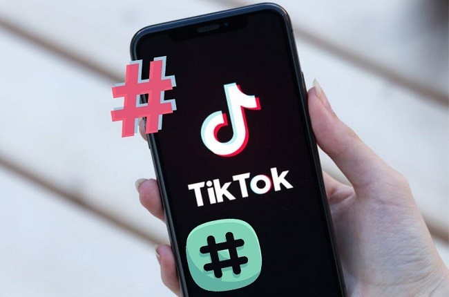 10 hashtags más usados en Tiktok 2020 3 pantalla con hashtags de tik tok