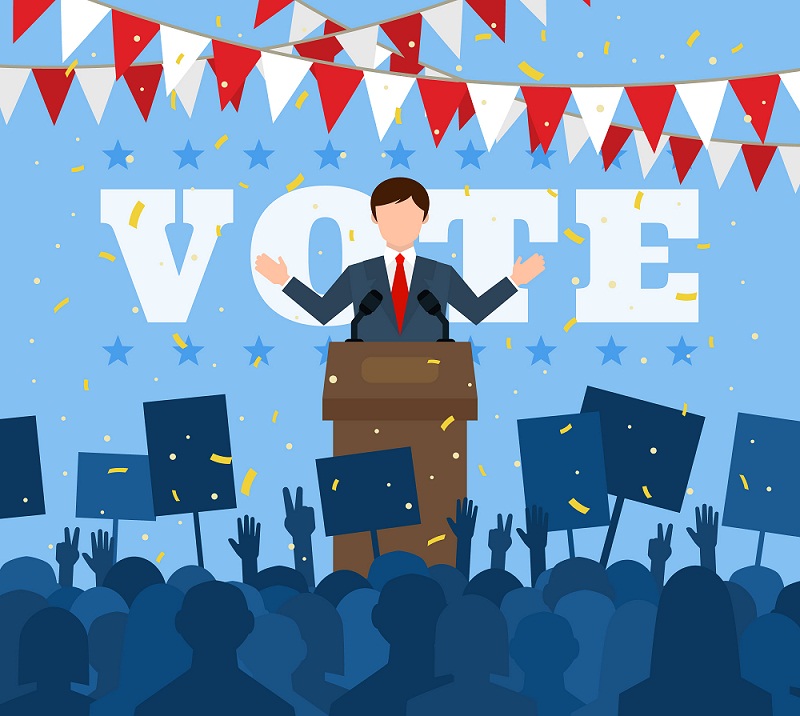 ¿Qué es el marketing político digital? 3 Ilustración sobre candidatura política.