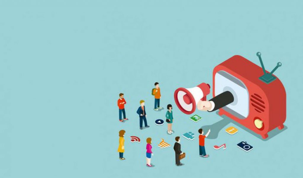 Ilustración sobre publicidad y propaganda.