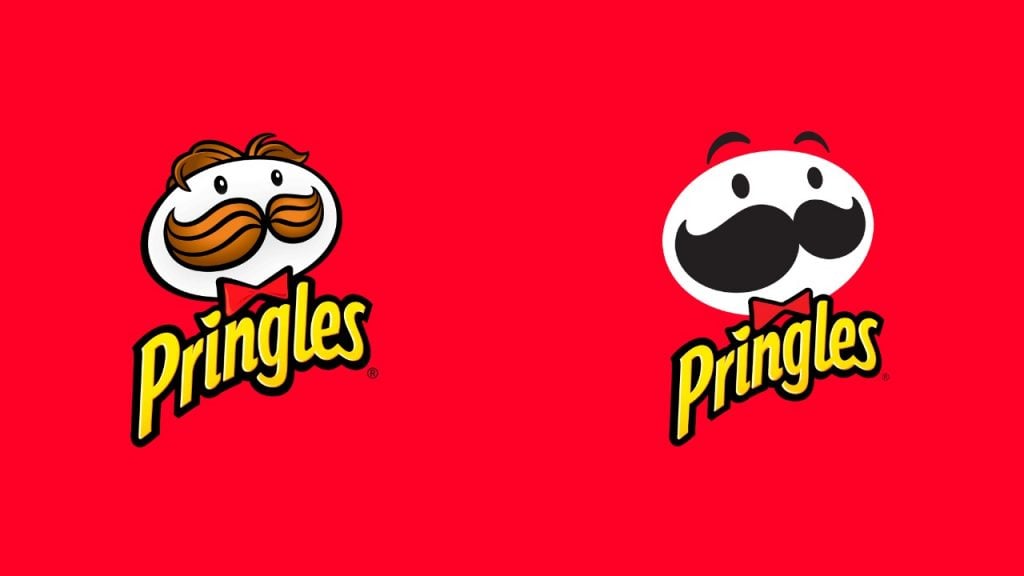 Logotipo antiguo y logotipo actual de Pringles