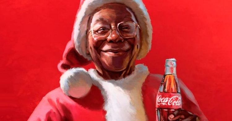 The Black Santa. Coca Cola.