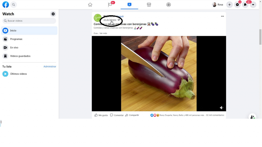 ¿Cómo descargar videos de Facebook? 3 Pantalla 1 con tutorial para descargar videos de Facebook.