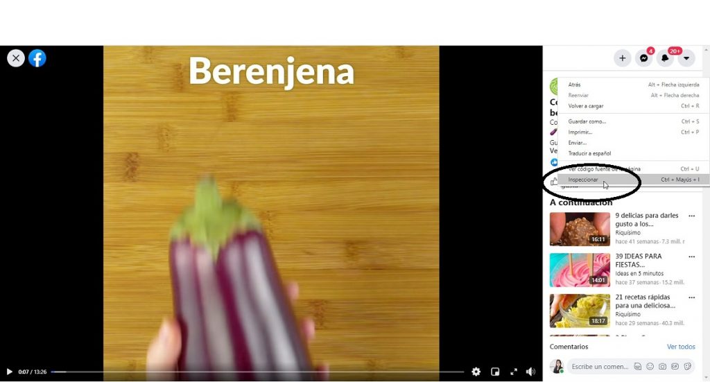 ¿Cómo descargar videos de Facebook? 4 Pantalla número 2 de tutorial para descargar videos de Facebook.