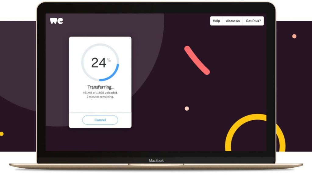 WeTransfer: ¿Cómo enviar archivos pesados gratis? 2 Pantalla de computadora con wetransfer.