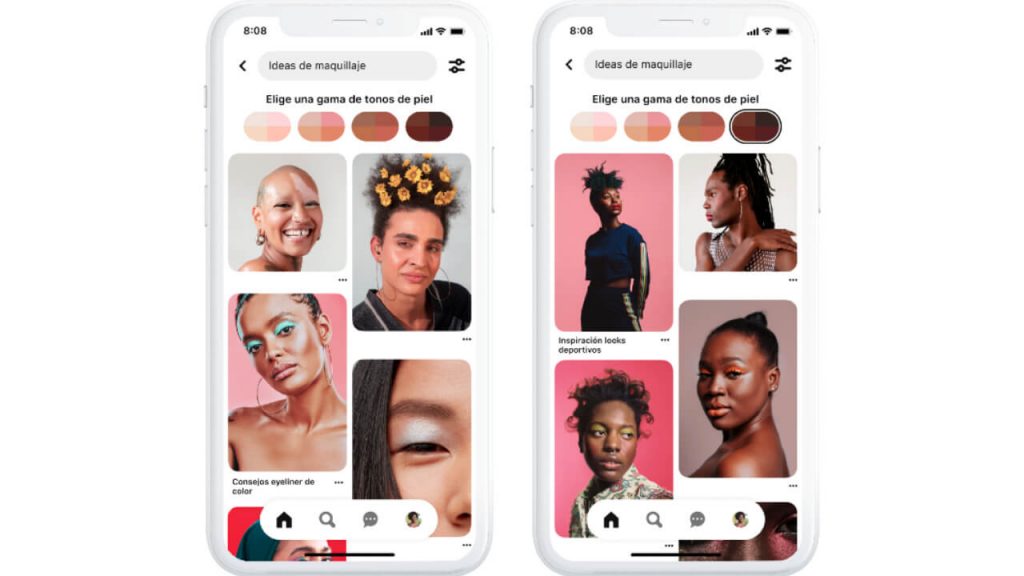 Pinterest estrena función para encontrar contenido según el tono de piel en 13 países 2 Pinterest: función para buscar contenido según tono de piel