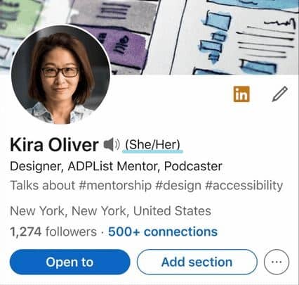 Así se verá el nuevo perfil interactivo e inclusivo de Linkedin 3 diversidad de género