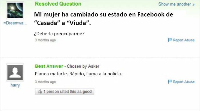 Las 10 preguntas más hilarantes del desahuciado Yahoo Respuestas 9 yahoo 14