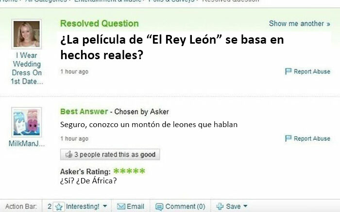 Las 10 preguntas más hilarantes del desahuciado Yahoo Respuestas 7 yahoo 17