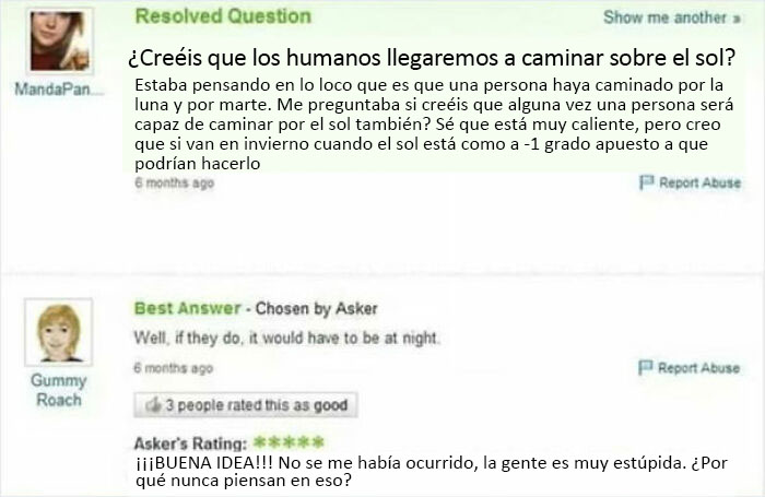 Las 10 preguntas más hilarantes del desahuciado Yahoo Respuestas 6 yahoo 5