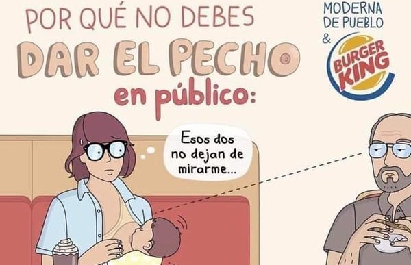 Con esta caricatura viral Burger King se convirtió en defensor de la lactancia materna 1 moderna de pueblo 2