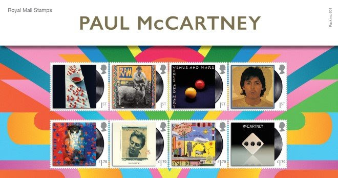 Beatlemanía: celebran la carrera de Paul McCartney con colección de sellos postales 2 sellos paul1