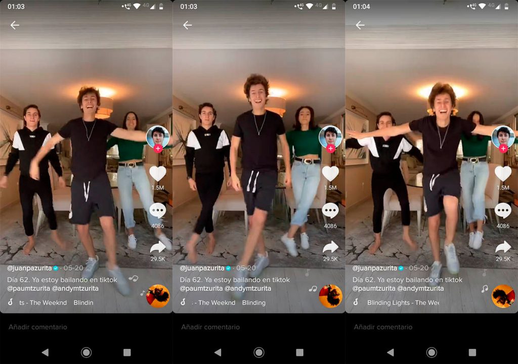 usuarios haciendo contenido 