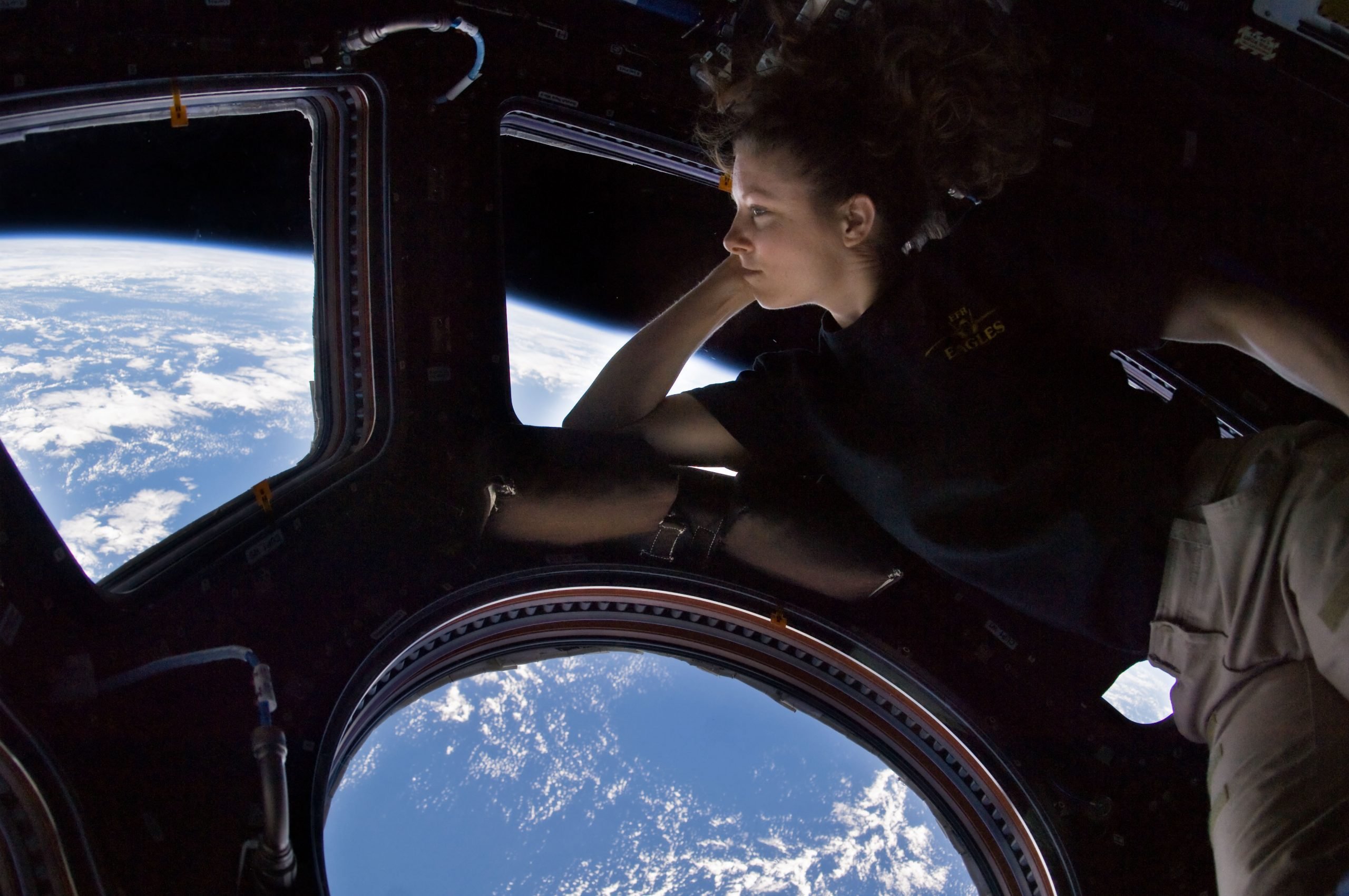 Subastas, concursos y aventuras de excéntricos multimillonarios: así va la carrera por el turismo espacial 1 ISS024-E-014263 (11 Sept. 2010) --- NASA astronaut Tracy Caldwell Dyson, Expedition 24 flight engineer, looks through a window in the Cupola of the International Space Station. A blue and white part of Earth and the blackness of space are visible through the windows.